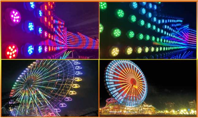 LED点光源灯12伏防水IP65 6灯LED像素游乐灯带外壳_asiagame集团