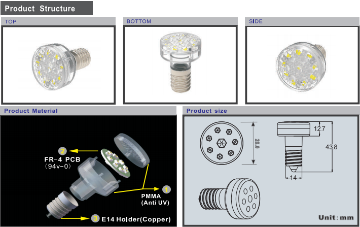 LED E14 娱乐灯 景观灯  AC24V 60V 120V 240V_asiagame集团