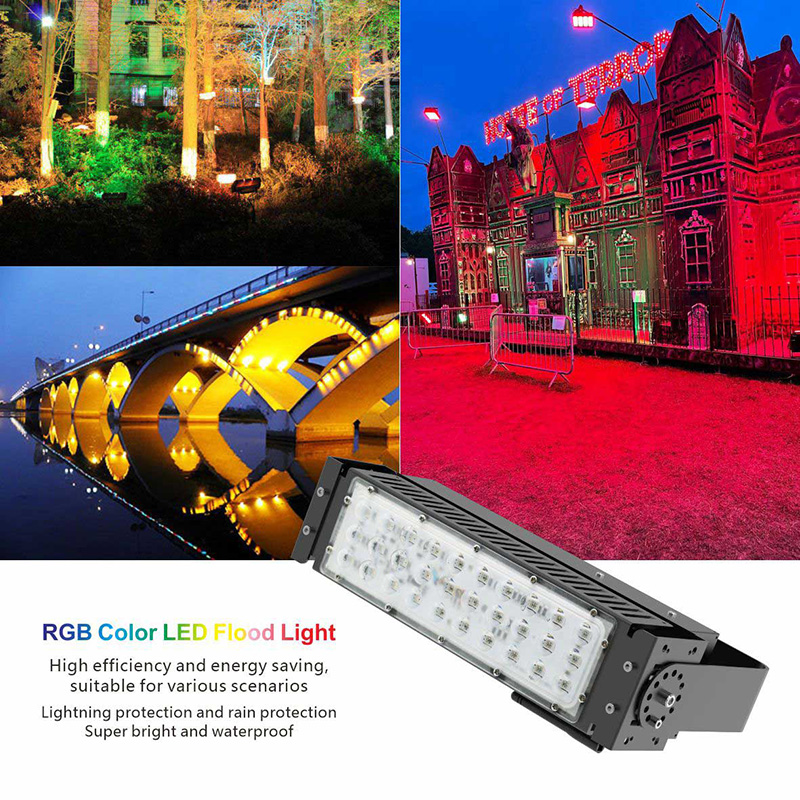 LED彩色投光灯 带？？？50W变色RGB泛光灯_asiagame集团
