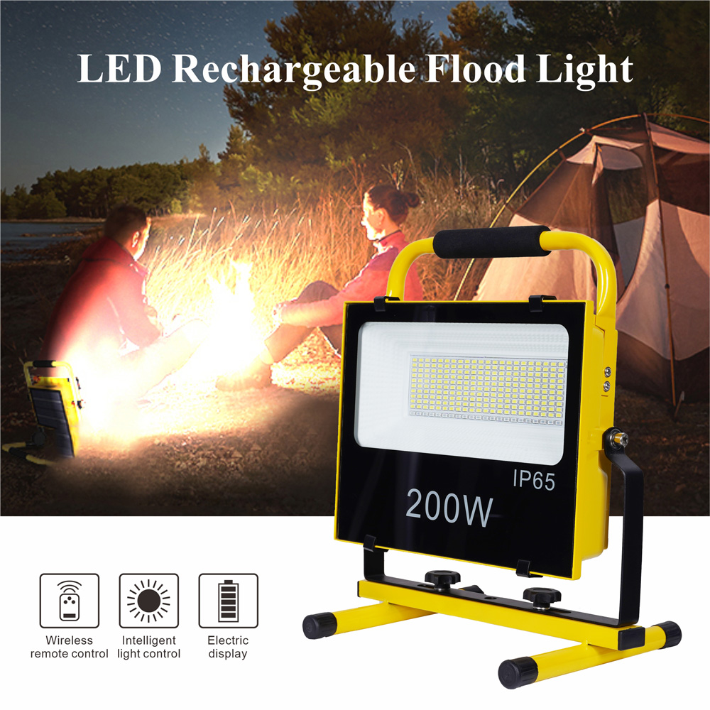 200W LED可充电泛光灯 批发便携式LED投光灯_asiagame集团